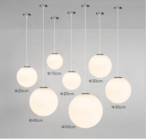 Lustre sphérique blanc lait acrylique moderne simple pour l'éclairage de décoration de <span class=keywords><strong>vitrine</strong></span> de cuisine de bar - Product Image 2