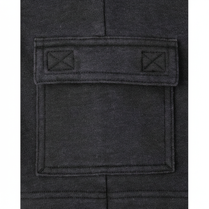 Premium Kids Outdoor Fleece Cargo Shorts Vêtement teint en noir - Product Image 1