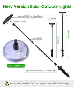 Lampadaire solaire LED extérieur de haute qualité, longue durée de vie, étanche IP65, avec lumière blanche chaude 3500K et angle de faisceau de 360° - Product Image 5