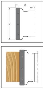 Metal World 4 HS Turnover Knives HS/HW Planning Cutterheads Corps en alliage léger ou en acier trempé et trempé - Product Image 4