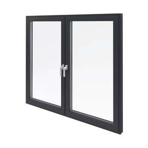 Thiết kế khung cửa sổ nhôm trượt Mô hình màu đen khung cửa sổ và cửa sổ nhôm kính - Product Image 2