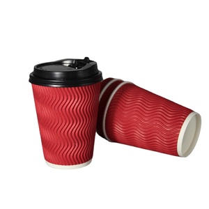 Factory Supply Eco-friendly Disposable Custom Printed Coffee Cups Corrugated Paper Cup