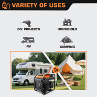 Générateur à essence à cadre ouvert 4KW, générateur double carburant GNC/GPL 3.5kW 110V 230V, alimentation portable d'urgence pour la maison et le chantier