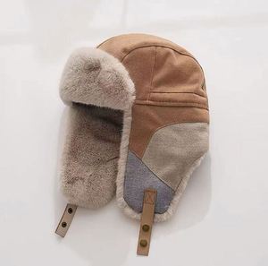 Fleece Men Women Winter Warm Trapper <b>Hat</b> Fashion Splicing Style Ear protection Thickened Outdoor Cold Winter <b>Hat</b> - Product Image 6