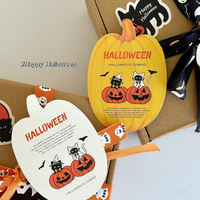 Cartes décoratives d'Halloween personnalisées imprimées, cartes d'insertion pour cadeaux de fêtes, pour l'emballage de biscuits et de bonbons