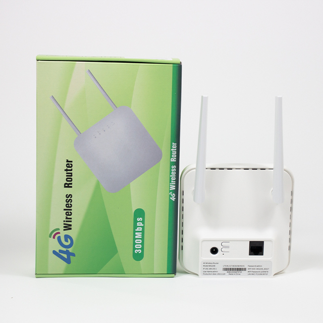 HUASIFEI Unlocked 300Mbps Wifi Router With LAN Port SIM Card 2 Antennas Portable 4G LTE Mobile Router