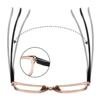 Lunettes de lecture pour hommes effet écaille de tortue, branches transparentes, légères et confortables, en polycarbonate, anti-fatigue oculaire, 175