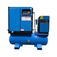 Compresseur d'air à vis stationnaire Xinsheng SX-58 4-en-1 7,5KW/15KW/22KW avec sécheur d'air et filtres, lubrifié, silencieux, refroidissement intégré, réservoir 300L/400L
