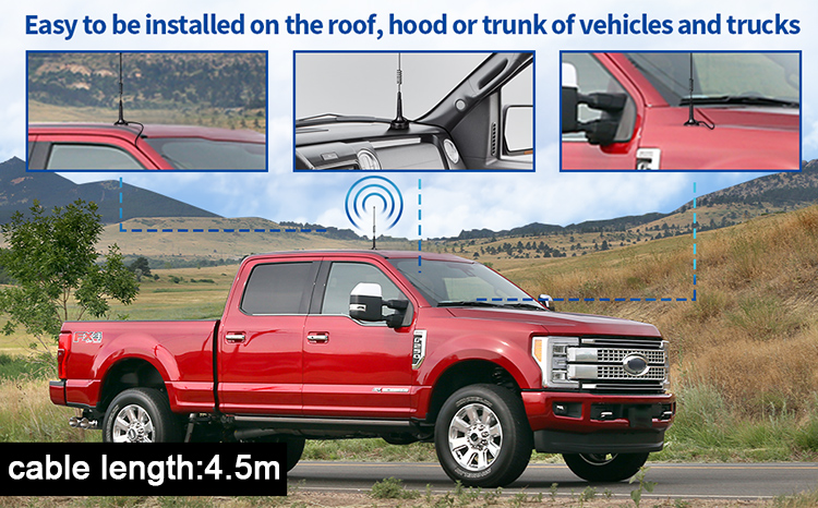 50 Ohm 26 - 28MHz Mini Magnetic Car CB Radio Antenna