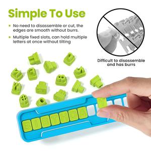 Emporte-pièces personnalisés en plastique pour biscuits et fondants, avec lettres <span class=keywords><strong>de</strong></span> l'alphabet et chiffres (0-9) - Product Image 3