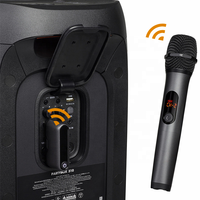 Système sans Fil Double Microphone J301 avec Récepteur Double Canal J 301JBL, Micro Karaoké UHF Rechargeable à Annulation de Bruit pour Scène