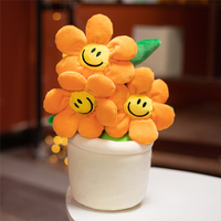 Jouets en peluche personnalisés mignons en forme de tournesols, plantes en pot créatives et adorables, peluches rembourrées pour la décoration de la maison, fabricant de jouets en peluche