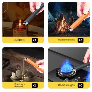 Allumeur <span class=keywords><strong>de</strong></span> <span class=keywords><strong>bougie</strong></span> <span class=keywords><strong>d</strong></span>'aromathérapie, briquet à impulsions rechargeable, coupe-vent, ABS, long manche, <span class=keywords><strong>allumage</strong></span> <span class=keywords><strong>de</strong></span> cuisinière à gaz pour la maison et la cuisine - Product Image 2