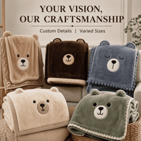 Couverture en peluche personnalisée ours canneberge en Minky, couverture de Noël en peluche, vente en gros OEM ODM, cadeau de vacances doux et portable, collection maison