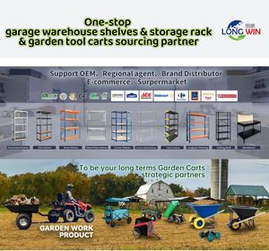 Carretilla de Jardinería Industrial con Ruedas Reforzadas de PU de 200L, con Recipiente de Plástico, para Uso Doméstico y Comercial - Product Image 6