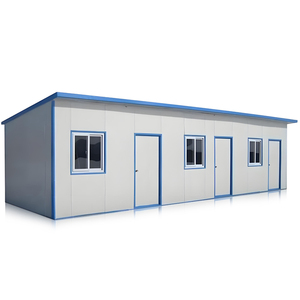 Casa de contenedores de oficina de acero portátil de 2 pisos Embalaje plano del fabricante Panel sándwich tipo T Apartamentos laborales - Product Image 6