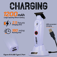 Professioneller T-Blade Haarschneider 7700RPM Zero Gap DLC Keramik-Trimmer USB-C Kabellos Aufladbar Friseur Salon Pflegegerät
