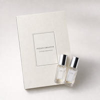 Boîte cadeau magnétique personnalisée pour parfum avec couvercle intérieur imprimé en EVA noir OEM