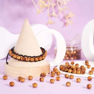 ACASA ARTO 200 Piezas por Bolsa, Cuentas Redondas de Madera de Pino Natural de 8mm, Ecológicas, Color Natural, Sin Plomo, para Fabricación de Joyería - Product Image 3