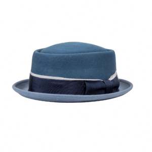 CL92203 Nouveau Chapeau Haut de Forme Unisexe Chic en Feutre de Laine Bleu Marine, Chapeau Décontracté et Habillé, Vente en Gros - Product Image 3