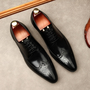 รองเท้าหนังวัวสำหรับนักธุรกิจแบบคาดหัวระบายอากาศได้ดีหนังแท้ทำมือกันลื่นสำหรับกลางแจ้งยังไม่มีรีวิว - Product Image 1