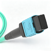Kabel Patch Fiber MPO ke MPO OM3 Multimode 10G Fiber Jumper 8/12/16/24 Core untuk Kabel Data Center