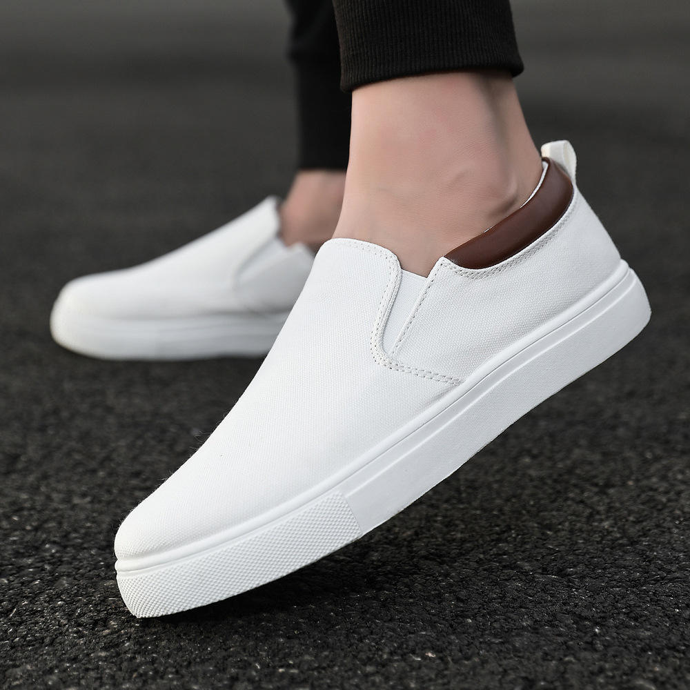 Shoes Men White Color Canvas Shoes In Stock Canvas Shoes For Men