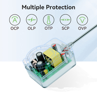 Adaptateur secteur interchangeable Merryking UL CE RoHs approuvé, boîtier transparent, 5V 9V 12V 2A 2.25a pour mini PC