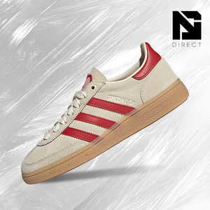 Adidas Wmns Handball Spezial 'Cream White Scarlet Sandy Pink' Chaussures rétro rayées à lacets pour femmes, baskets de skateboard à la mode - Product Image 1