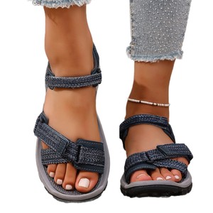2026 summer new sport style thick platform adjustable velcro casual beach sandals for women wholesale - Product Image 5