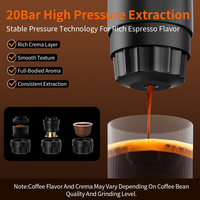 Machine à café portable 3-en-1 OEM To the Beach, version améliorée, pression de 20 bars, machine à expresso électrique à capsules pour les voyages en voiture