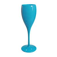 Verre à champagne incassable en plastique coloré personnalisé verres à vin en acrylique de fête
