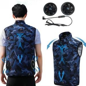 KC <span class=keywords><strong>ventilateur</strong></span> 8.5 M/S 2 pièces installé <span class=keywords><strong>à</strong></span> l'intérieur gilet avec <span class=keywords><strong>ventilateur</strong></span> intégré gilet de haute qualité Anti Uv <span class=keywords><strong>ventilateur</strong></span> pour les activités de plein air d'été - Product Image 4