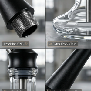 Nouvel ensemble de chicha arabe haut de gamme en <span class=keywords><strong>bois</strong></span>, aluminium et verre, style européen et américain, pour la maison et les bars - Product Image 4