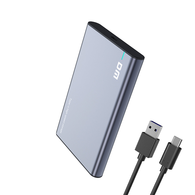 DM HD002 SATA 3.0 6Gbps Type C 3.1 Gen2 2.5 Inch Aluminum Alloy HDD/SSD Enclosure with 4TB Capacity 1 Year Warranty