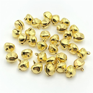 <b>Small</b> Bell Christmas <b>Ornament</b> Gold Silver Iron Metallic Indoor Decoration DIY Jewelry Accessory Cat Teaser - Product Image 4