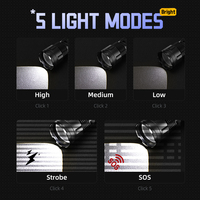 Lampe torche LED rechargeable ABS à zoom, haute intensité, longue portée, laser blanc, pour la chasse en extérieur, avec affichage