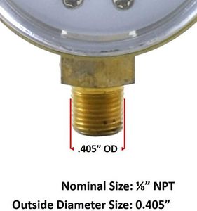 Regulador de Oxigênio JZWELD Y-50 de 2 Polegadas com Manômetros de Pressão Baixa e Alta - 0-100 psi & 0-4000 psi Rosca de 1/8\" - Product Image 3