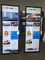 Affiche numérique portable de 75 pouces Signalisation numérique sur pied LCD ultra-mince Publicité mobile Wifi Android Kiosque d'affichage