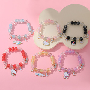 Braccialetto Artigianale con Perline di Cristallo, Charm a Forma di Cane Yugui e Unicorno, Braccialetti dell'Amicizia per Ragazze e Coppie - Product Image 2