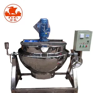 Stainless steel gas steam electrical jacketed pot heating mixing industrial cooker cooking jacket kettle