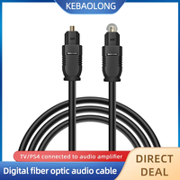 Câble audio TOSLINK à fibre optique pour connexion haut-parleur HDTV, gaine en PVC, conducteurs plaqués or, en stock