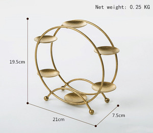 ชั้นวางขนมหวานหลายชั้นเหล็กสไตล์ยุโรป ถาดใส่มาการอง อุปกรณ์ประกอบงานแต่งงาน ของตกแต่งงานปาร์ตี้ ถาดเค้กวงกลม โต๊ะขนมหวาน - Product Image 3