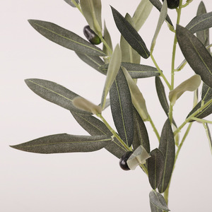 Branches d'olivier artificielles avec fruits, 30cm-100cm, en plastique et tissu, pour décoration intérieure, matériaux pour arrangements floraux - Product Image 3