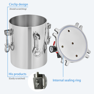 Réservoir sous pression en acier inoxydable 304 personnalisé industriellement de 1 à 100 L, baril sous pression pour la distribution de colle, agitateur à air, 1 an - Product Image 4