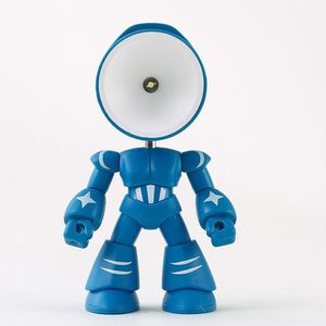 Lampe de table robot portable TSINYE, veilleuse <span class=keywords><strong>LED</strong></span> animale de dessin animé, support de téléphone sans fil, respectueux des yeux, décoration de chambre, sur batterie - Product Image 1