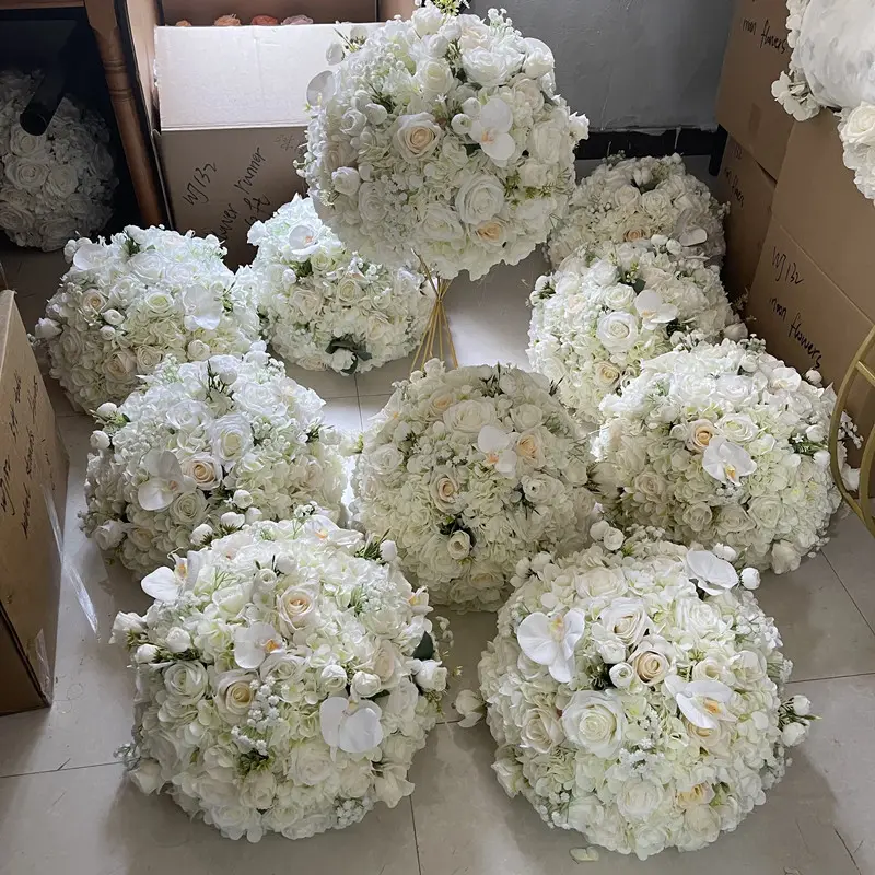 Center de table de mariage IFG, grandes boules de fleurs de 40cm, prêtes à être expédiées