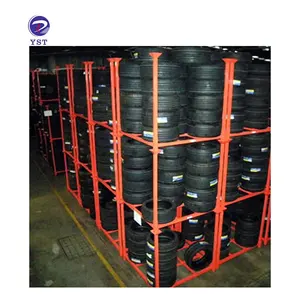 Almacenamiento de neumáticos portátil, almacenamiento ajustable, móvil, apilable, resistente, automático, fábrica de China, gran oferta
