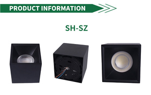 Focos Cuadrados Negros Minimalistas de 15W 20W 30W 40W 50W con Certificación CE, Duraderos y Sin Parpadeo, Downlights LED de Superficie - Product Image 2