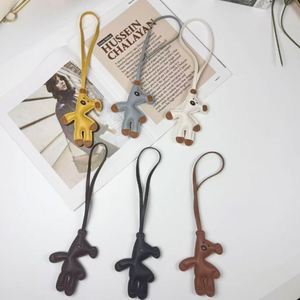 Cute Cartoon Teddy Bear Pendant Leather Bear <b>Charm</b> Cute <b>Bag</b> Pendant Funny Lucky PU Leather Handbag Pendant - Product Image 1